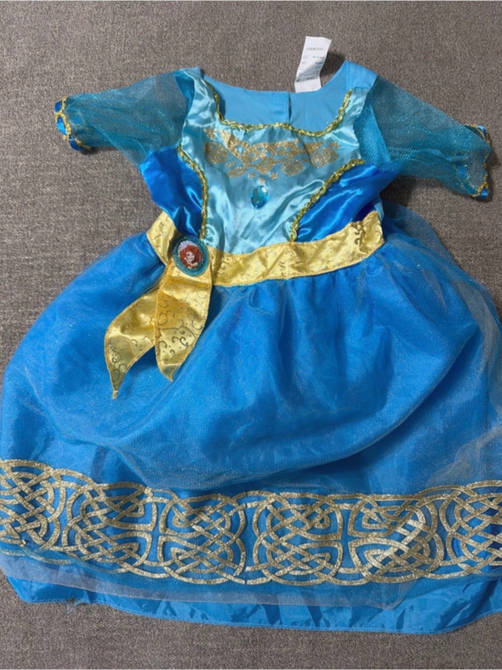 Disney brave Blue and Gold Princess Costume Dress